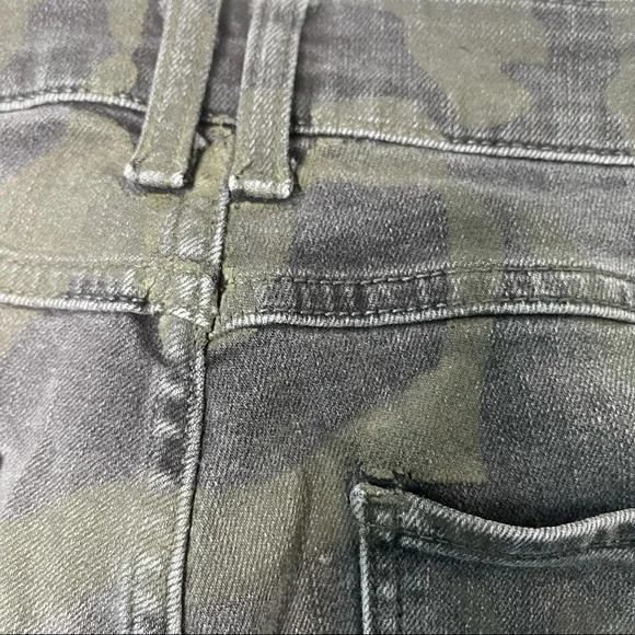 SANDRO Women's Black Washed Green Zebra Print Skinny Denim Jeans Size 40 EUC - Picture 8 of 11